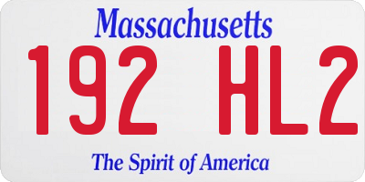 MA license plate 192HL2