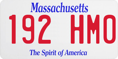 MA license plate 192HM0