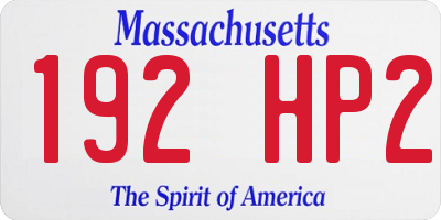 MA license plate 192HP2