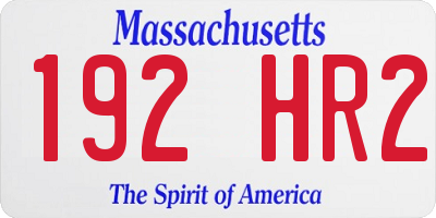 MA license plate 192HR2