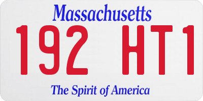 MA license plate 192HT1
