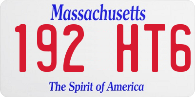 MA license plate 192HT6