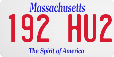 MA license plate 192HU2