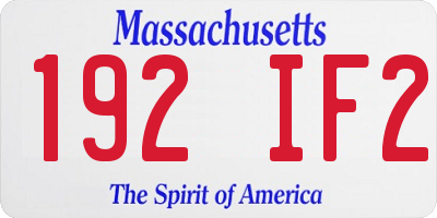 MA license plate 192IF2