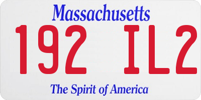 MA license plate 192IL2