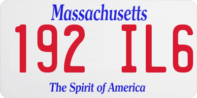 MA license plate 192IL6