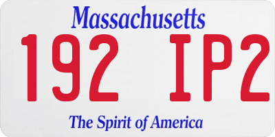 MA license plate 192IP2