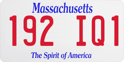 MA license plate 192IQ1