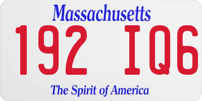 MA license plate 192IQ6