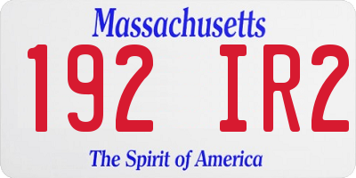 MA license plate 192IR2