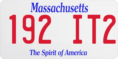 MA license plate 192IT2