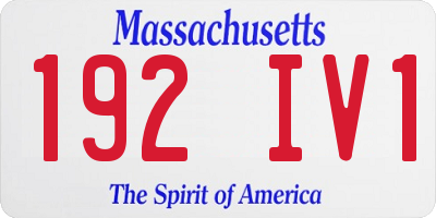 MA license plate 192IV1