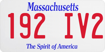 MA license plate 192IV2