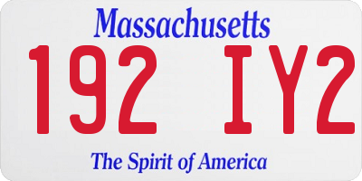 MA license plate 192IY2