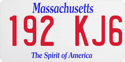 MA license plate 192KJ6