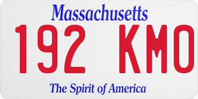 MA license plate 192KM0