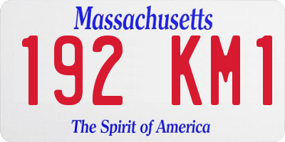 MA license plate 192KM1