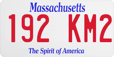 MA license plate 192KM2