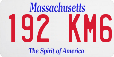 MA license plate 192KM6