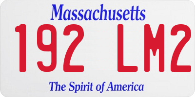 MA license plate 192LM2