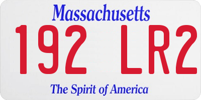 MA license plate 192LR2