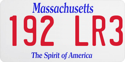 MA license plate 192LR3