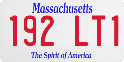 MA license plate 192LT1