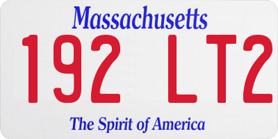 MA license plate 192LT2