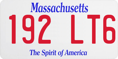 MA license plate 192LT6
