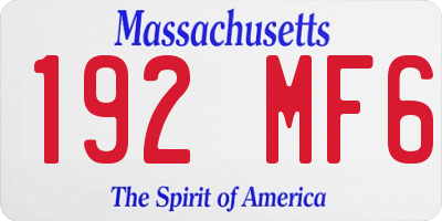MA license plate 192MF6