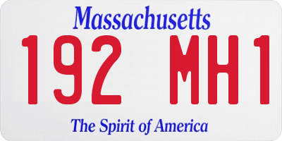 MA license plate 192MH1