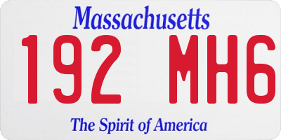 MA license plate 192MH6
