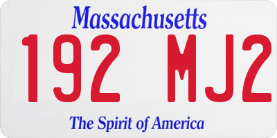 MA license plate 192MJ2