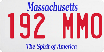 MA license plate 192MM0
