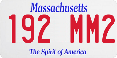 MA license plate 192MM2
