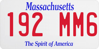 MA license plate 192MM6