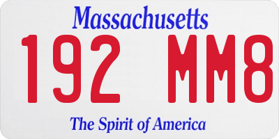 MA license plate 192MM8