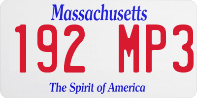 MA license plate 192MP3