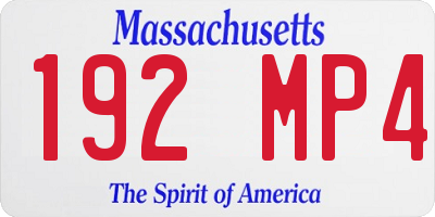 MA license plate 192MP4