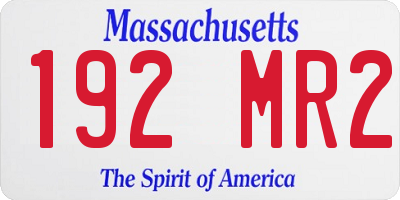 MA license plate 192MR2