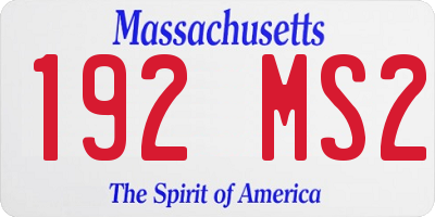 MA license plate 192MS2