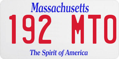 MA license plate 192MT0