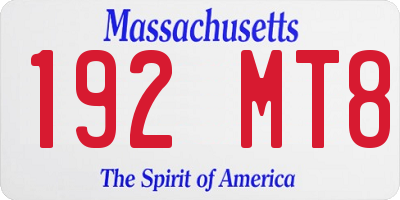 MA license plate 192MT8