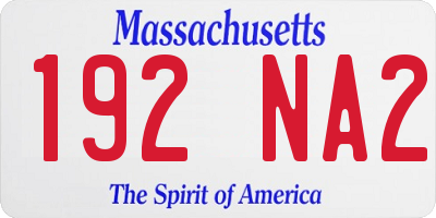 MA license plate 192NA2