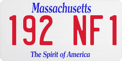 MA license plate 192NF1