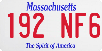 MA license plate 192NF6