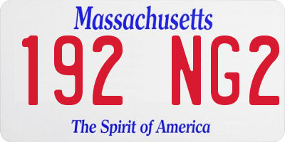 MA license plate 192NG2