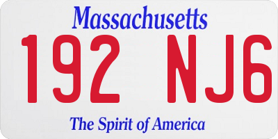 MA license plate 192NJ6