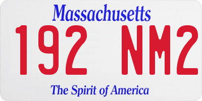 MA license plate 192NM2