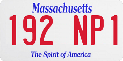 MA license plate 192NP1